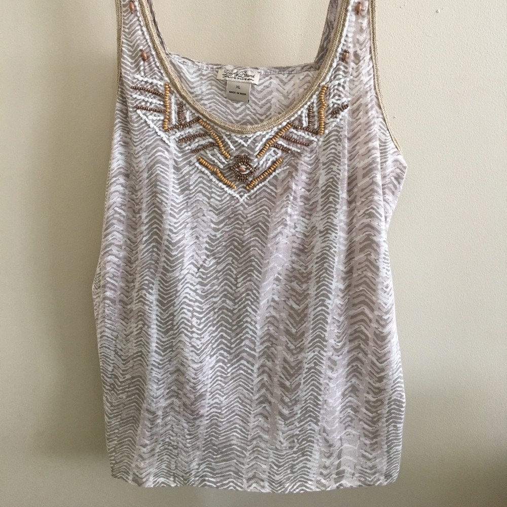 Lucky Brand beaded tank top
